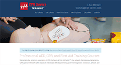 Desktop Screenshot of cpr-savers-training.com