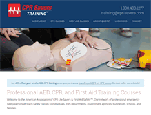 Tablet Screenshot of cpr-savers-training.com